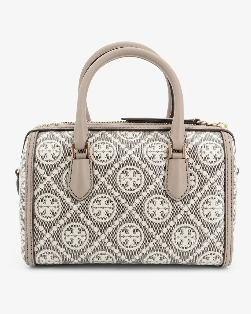 Tory Burch Women's Handbag Barrel Bag T Monogram Beige Coated Canvas Handbags Hand Beige