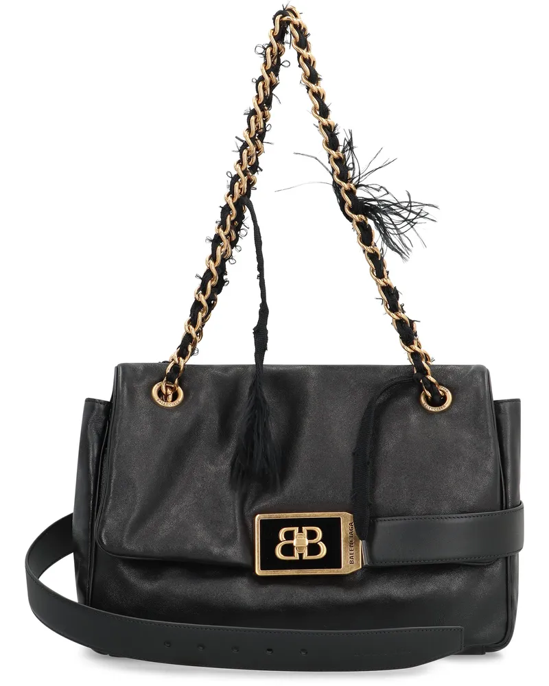 Balenciaga Women's Crossbody Bag Modu Leather Black Calf Shoulder Black