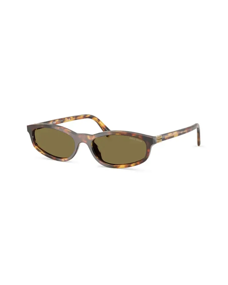 Miu Miu MUA06S14L09Z Tortoiseshell Acetate Sunglasses — Brown Brown