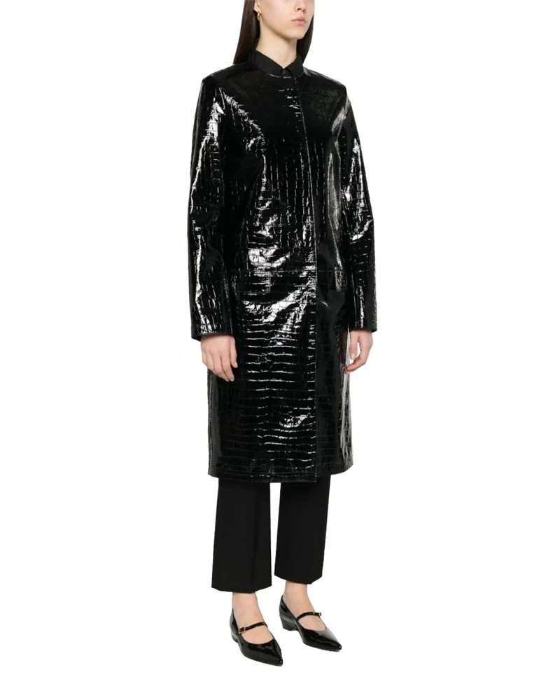Totême Lamb Leather Leather Jacket — Black Black