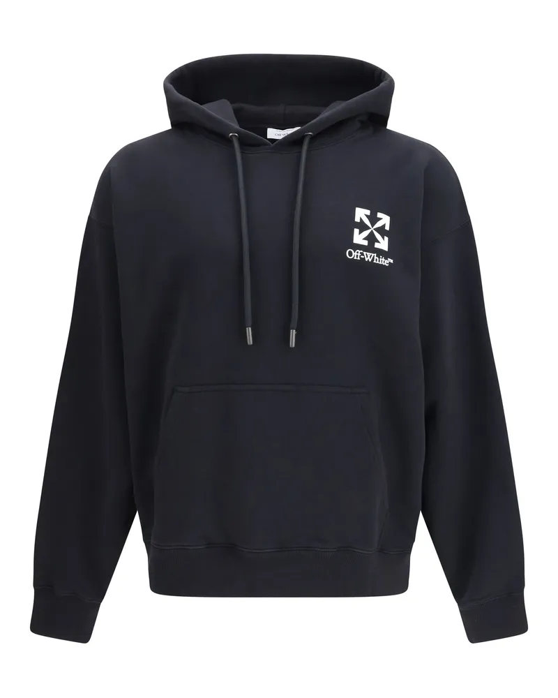 OFF-WHITE Men's Hoodie Small Arrow Skate Black Cotton Sweatshirts Sweater Black