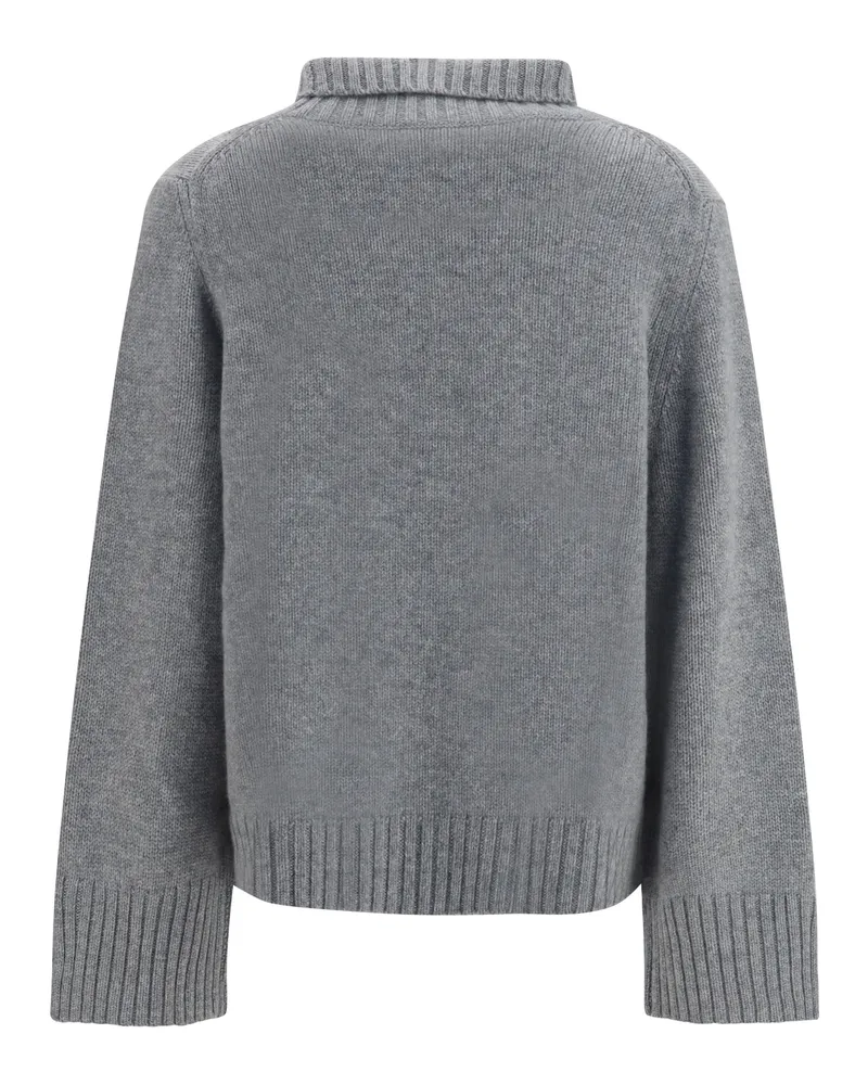 ALLUDE Women Cashmere Turtleneck Sweater 83 Kashmir-Capra Hircus Kashmir/capra Gray