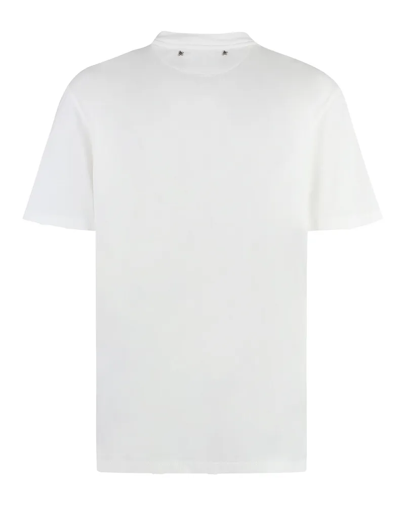 Golden Goose Women's Cotton Crew-Neck T-Shirt With Crystal Embroidery White T-Shirts & Jerseys White
