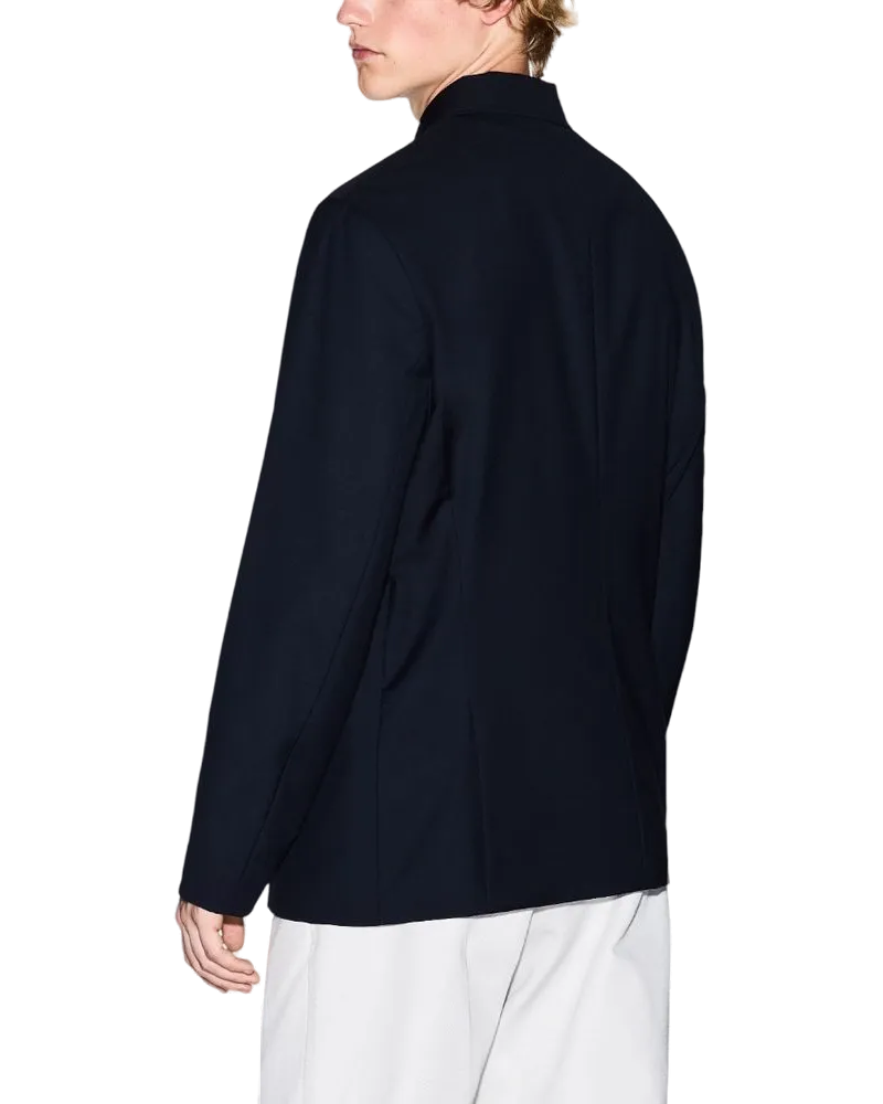 Armani Exchange Polyester Blend Blazer — Black Black