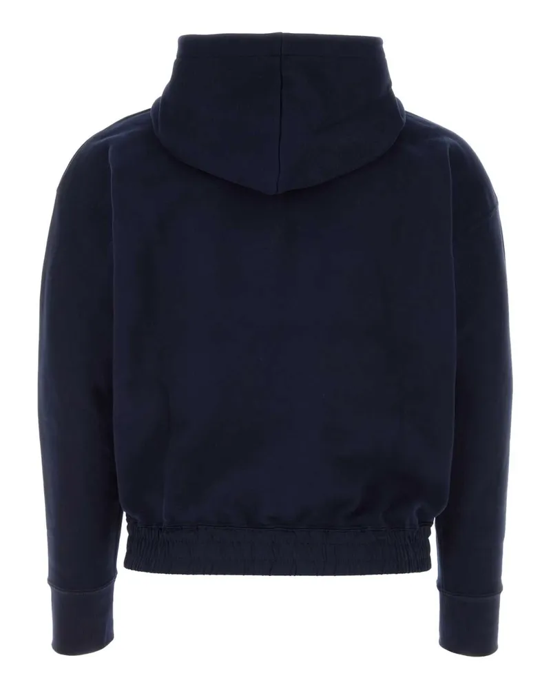 Saint Laurent 773358y36sw 4140 Marine Exterior: Cotton Felpe Sweater Navy