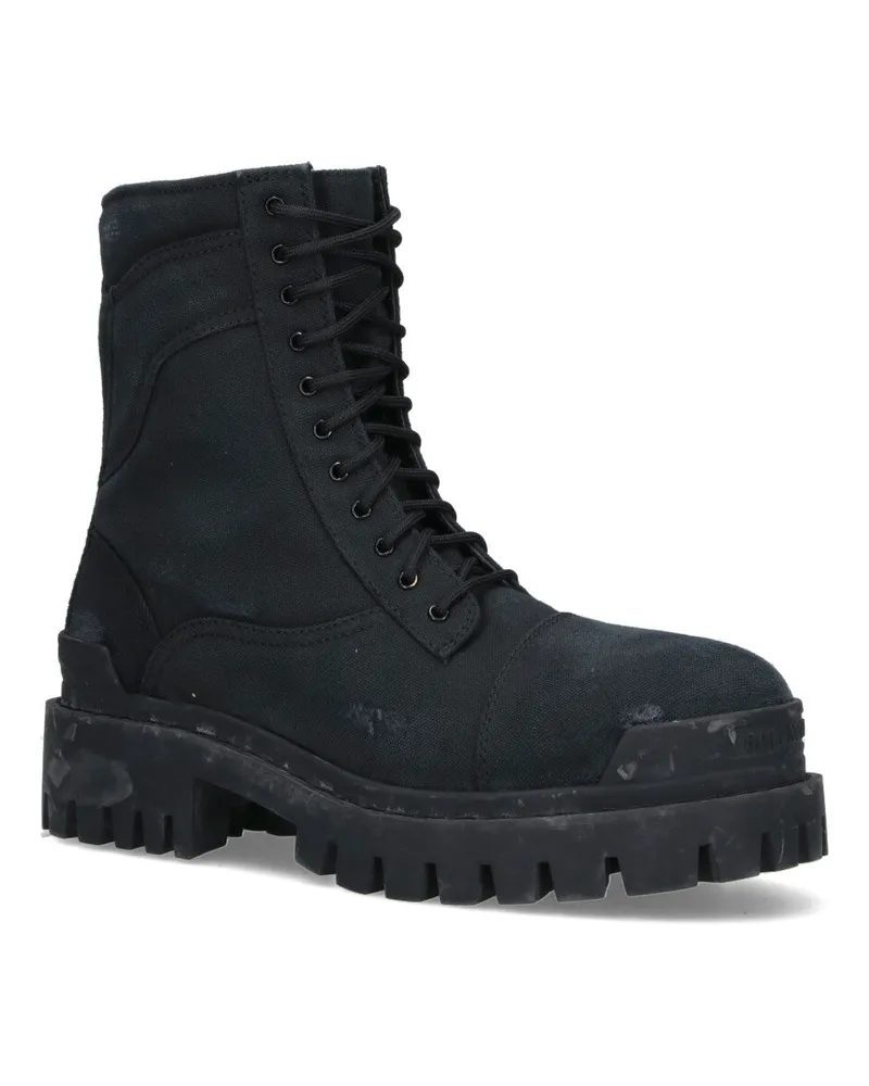 Balenciaga Men's Boots Black Cotton Black
