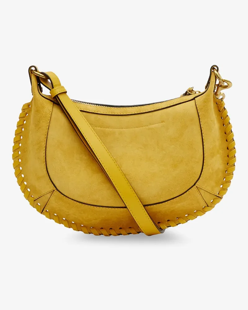 Isabel Marant Women's Oskan Moon Suede Crossbody Bag Yellow Pelle Shoulder Yellow
