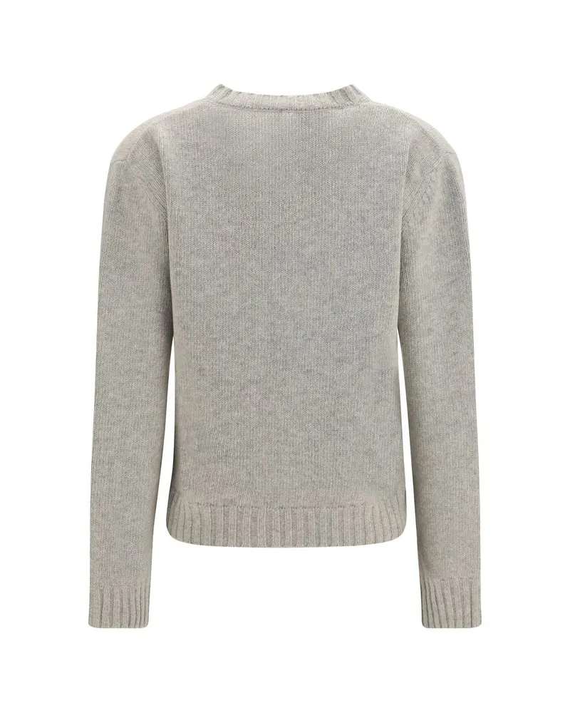 Maison Margiela Women Gray Wool Oves Aries Sweatshirt Clothing Gray