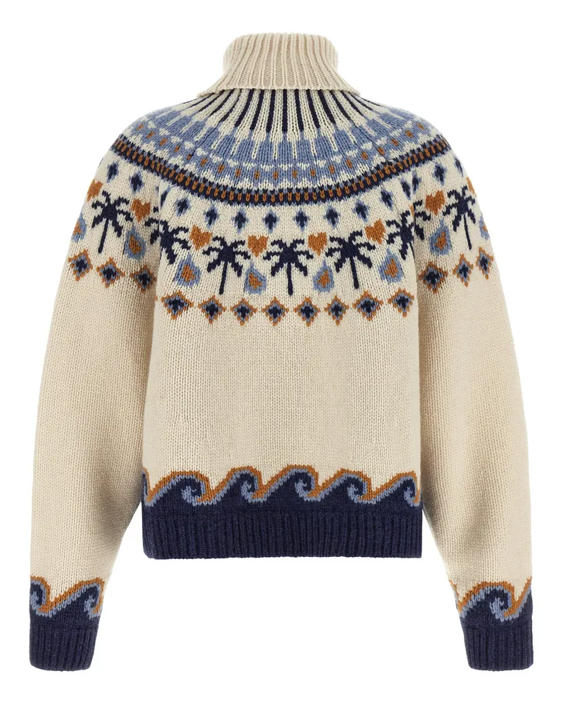 Alanui Women's Multicolor Virgin Wool Cardigan Clothing Beige