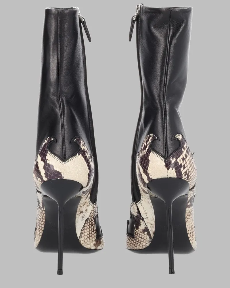 Paris Texas Lidia Queen Of Hearts Ankle Boot — Black Black