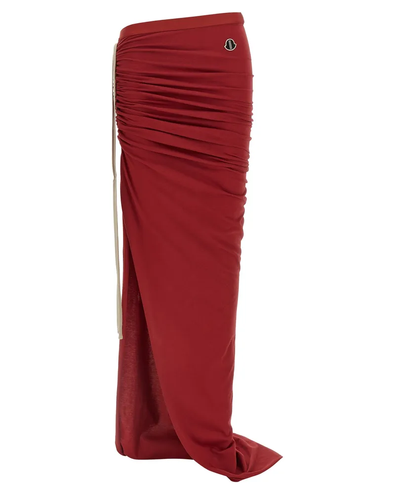Rick Owens Women's Multicolor Cotton Mini Skirt Red