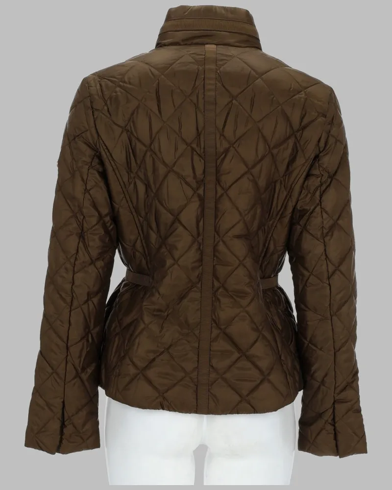 Michael Kors Quilted Belted Jacket — Green Green