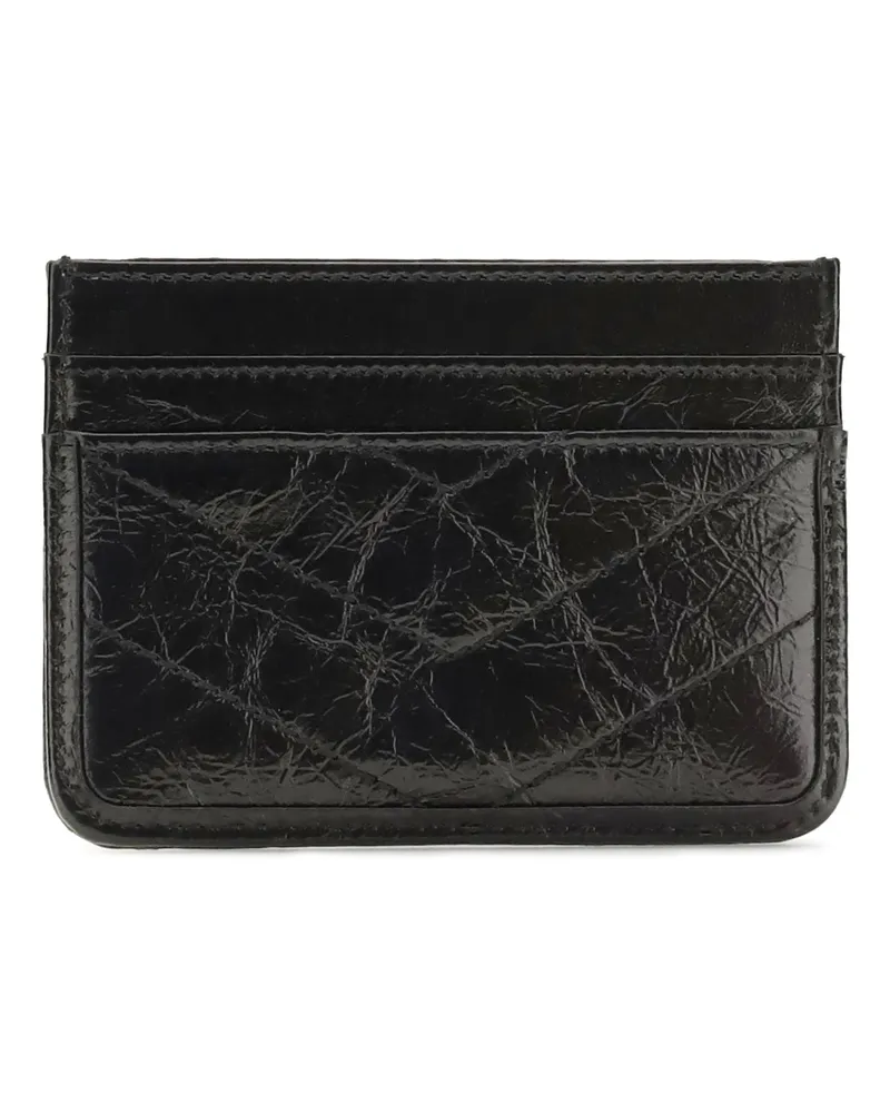 Saint Laurent Women's Niki Vintage Leather Card Holder Nero Calf Bos Taurus Shoulder Bags Black