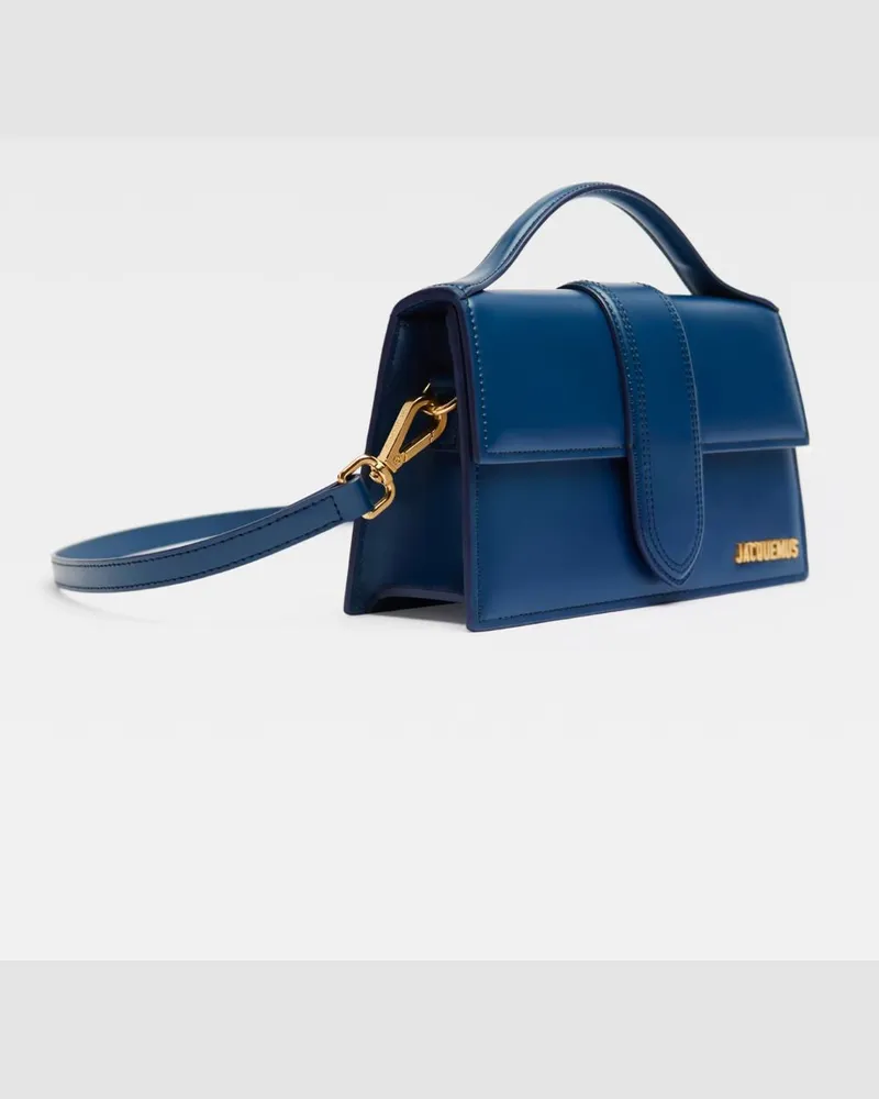 Jacquemus Women's Dark Navyleather Le Grand Bambino Handbag Blue Bag Navy