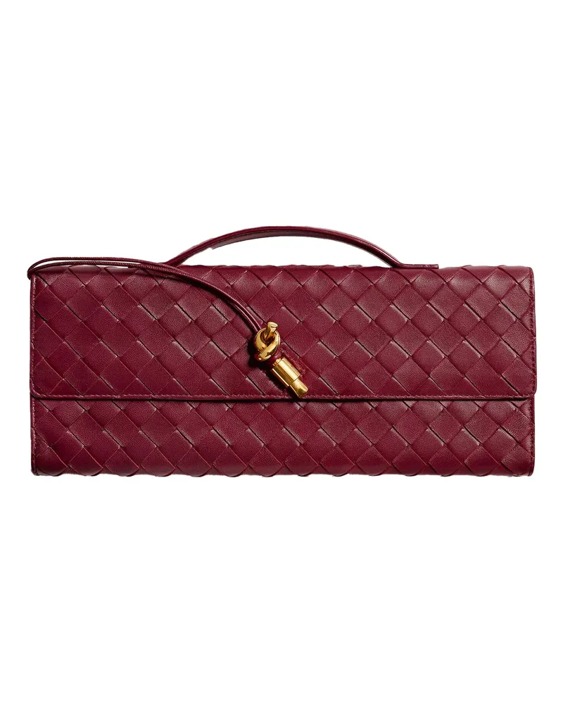 Bottega Veneta Women's Handbag Andiamo Lambskin Barolo-Brass Leather Make Up Bags Barolo/brass Brown