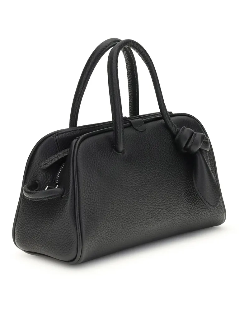 Jacquemus Women's Le Petit Turismo Bag Black Calf Leather Bos Taurus Handbags Hand Black