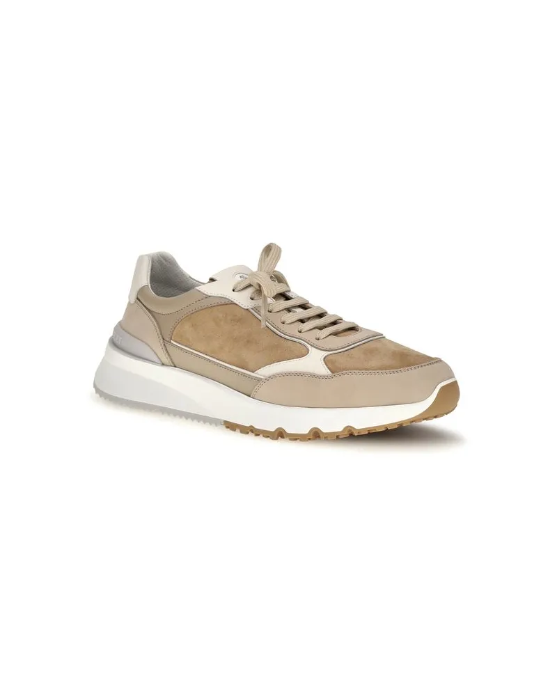 Brunello Cucinelli Calf Leather Low-Top Sneaker — Beige Beige