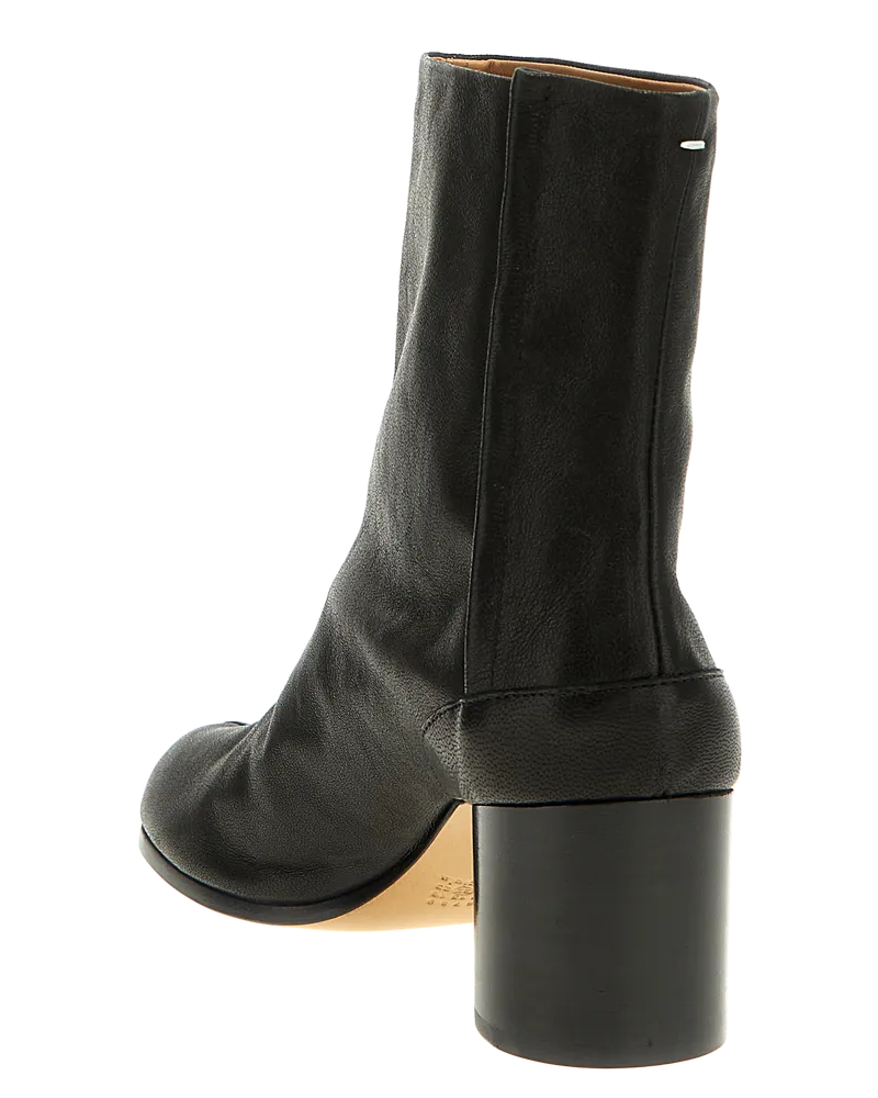 Maison Margiela Women's Black Napa Leather - Calf Bos Taurus Ankle Boots Black