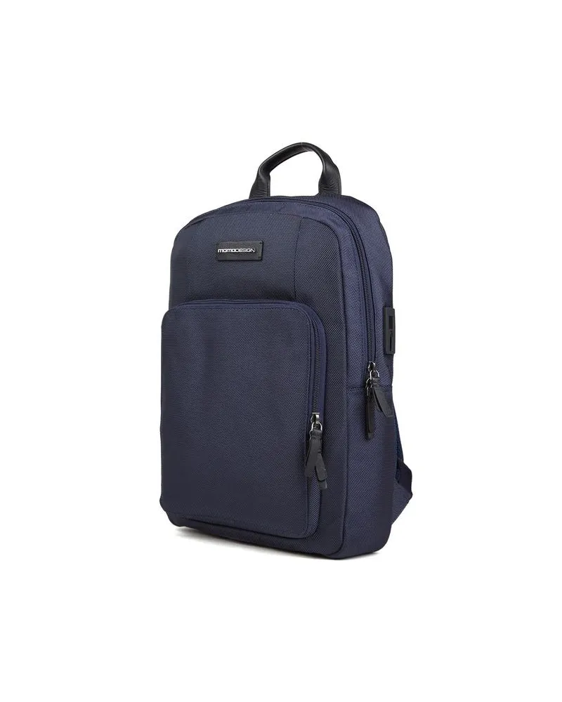 MOMO DESIGN Men's Backpack Blue Polyamide-Nylon Bags - Backpacks Polyamide/nylon Navy