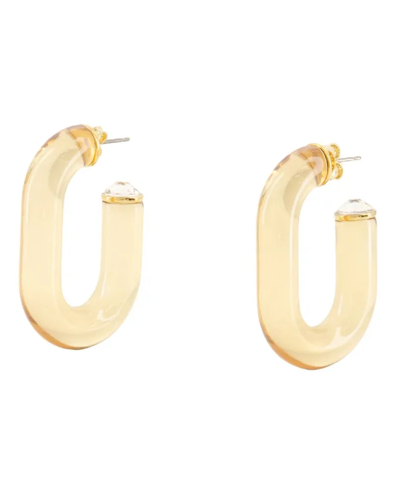 Paco Rabanne Gold-Tone Tubular Earrings — Gold Gold
