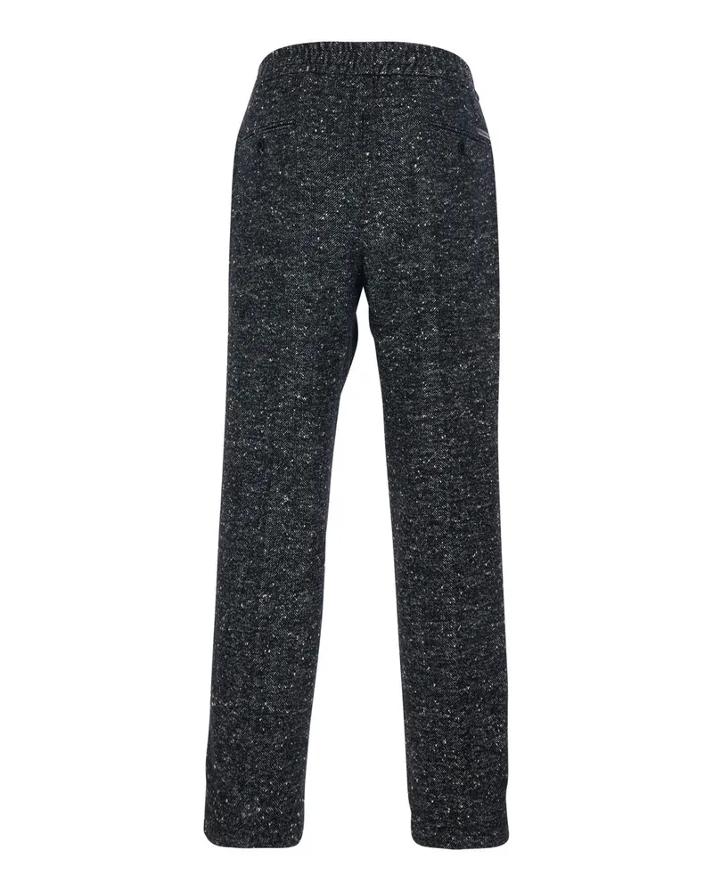 Dolce & Gabbana Men's Dark Grey Trousers With Elasticated Waist Polyamide Gray