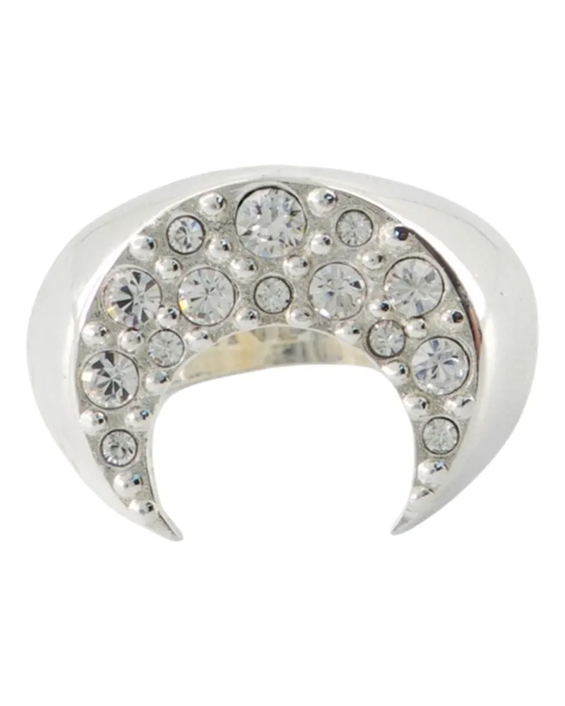 Marine Serre Women's Moon Ring Silver Jewelry-Watches Rings Silver