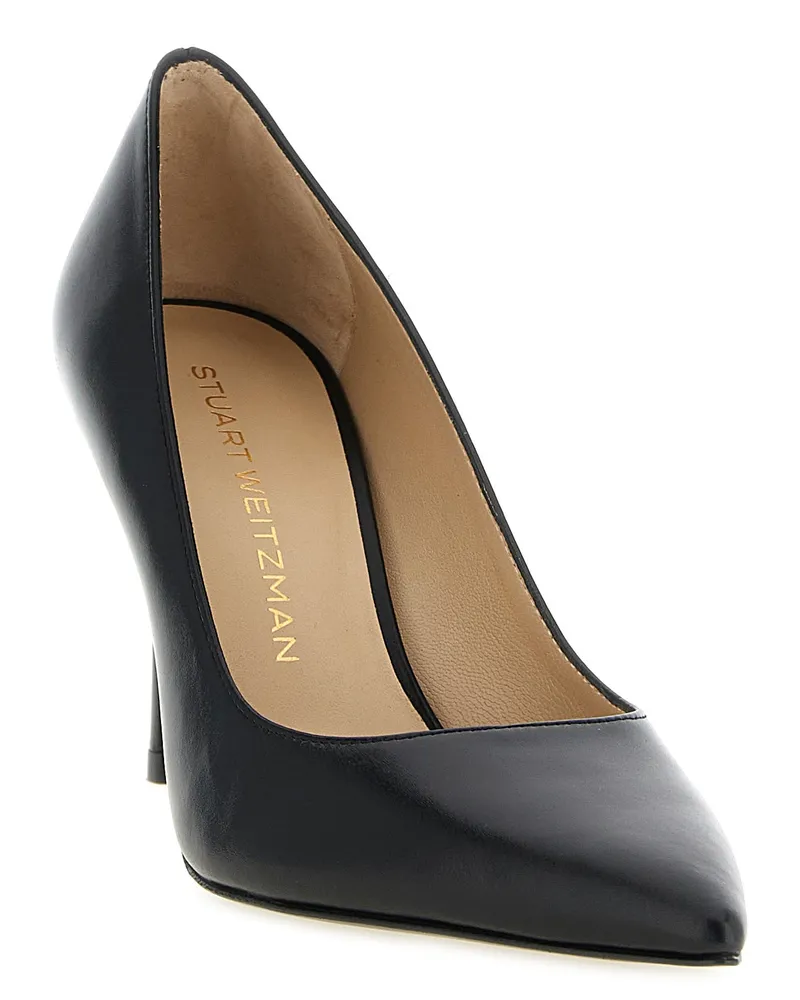 Stuart Weitzman Women's Black Calfskin High Heel Pumps Black