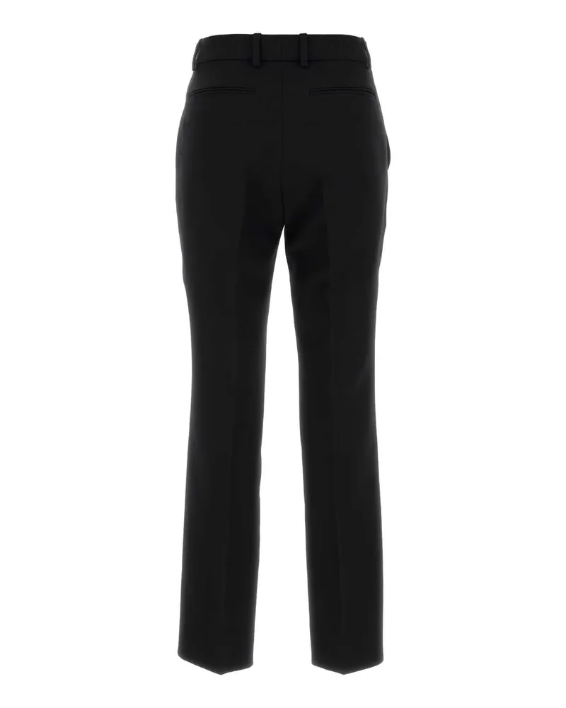 Gucci Women's Black Cady Pant T Silk Woolmother Pearl Pantaloni Black