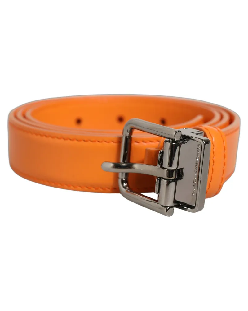 Dolce & Gabbana Leather Belt — Orange Orange