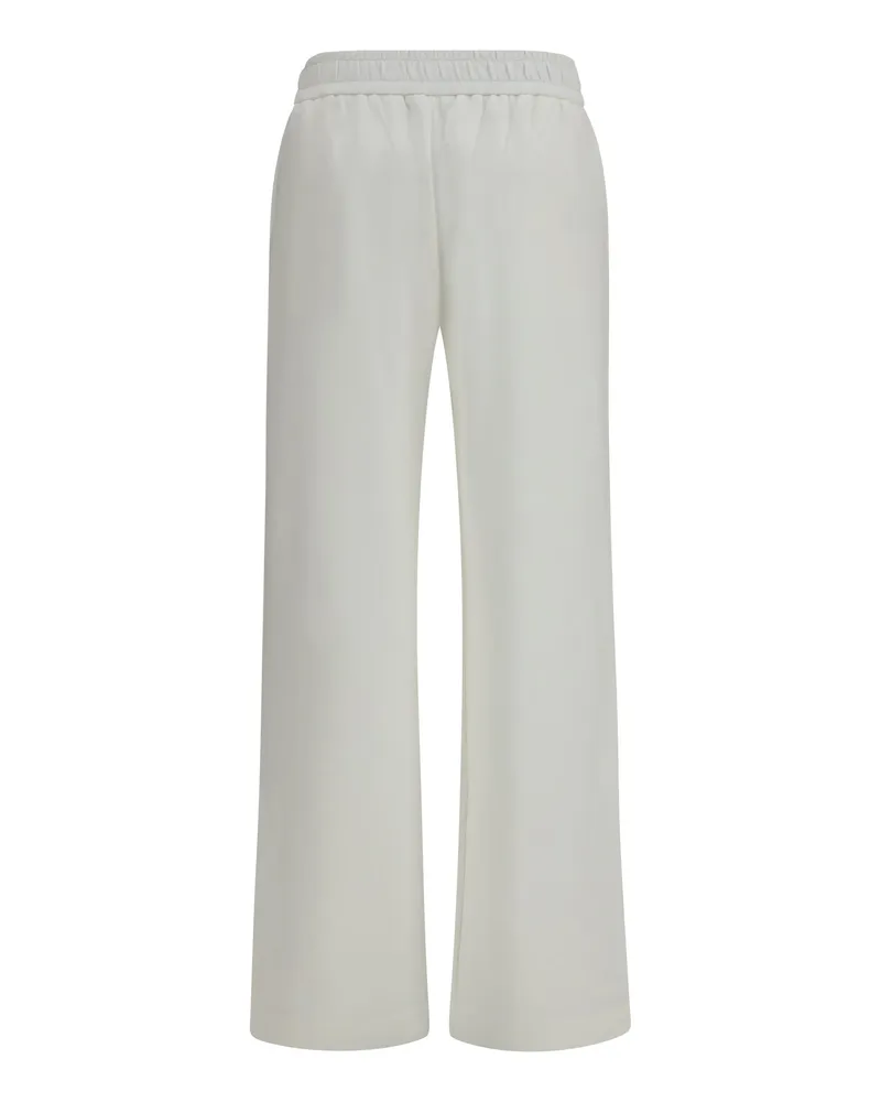 Moncler Women's Logo-Appliqué Pants Natural Cotton; Polyamide Trousers White