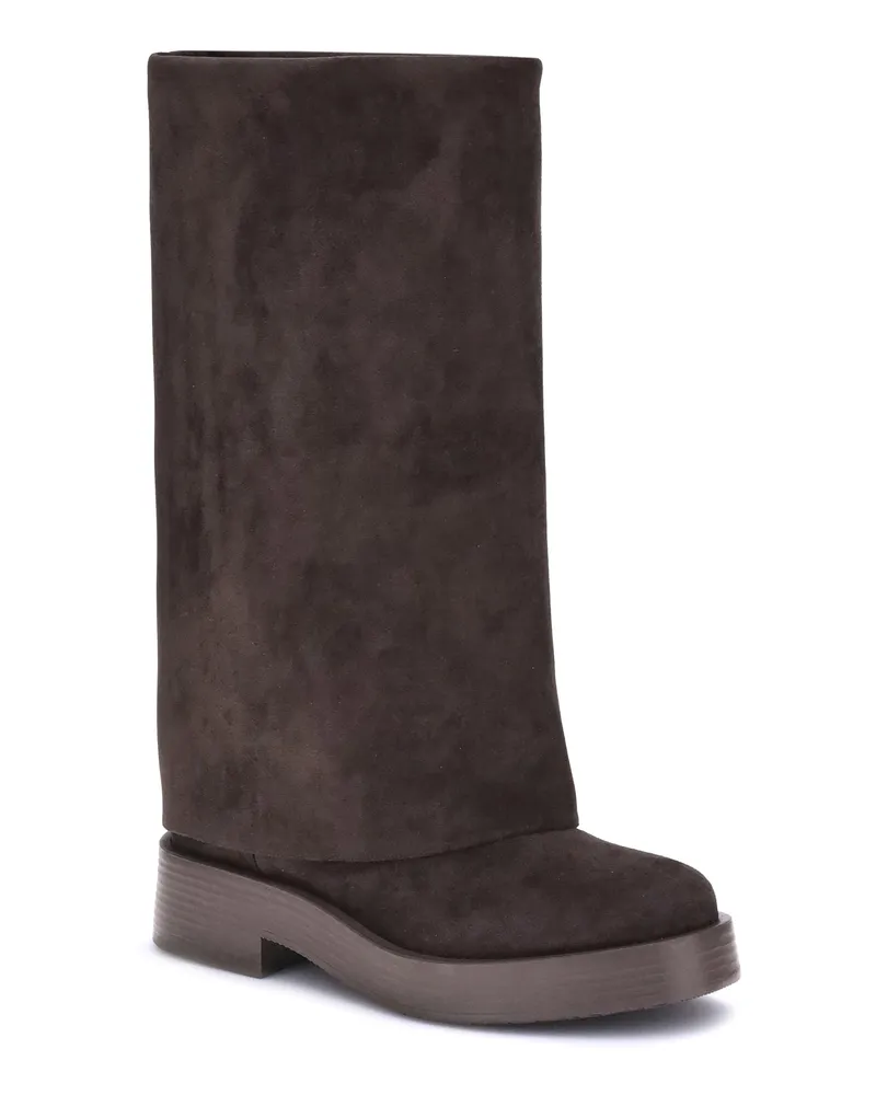 Casadei Women's Charlie Boots Carruba - Iconic Polyester Brown