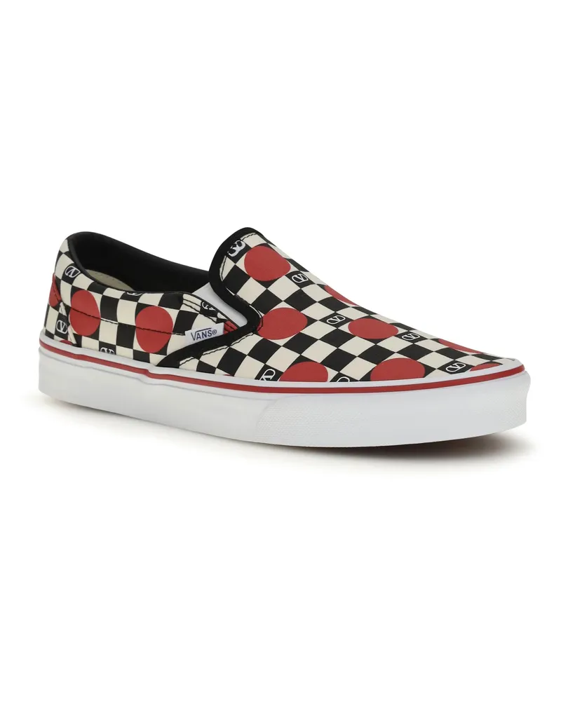 Valentino Garavani Men's X Vans By Burro-Nero-Rouge Pur-Nero-Bia-R.p-Mie Upper: Cotton; Sole: Rubber Sneaker Pur/nero/bia-r.p-mie Multicolor