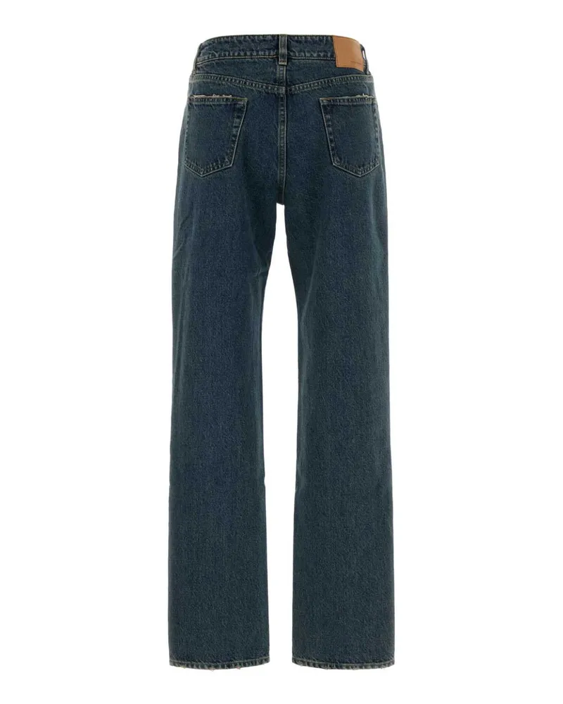 Magda Butrym Mid-Rise Straight-Leg Jeans — Blue Blue