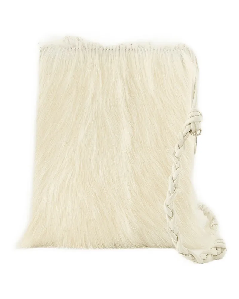 Jil Sander Women's Tangle Small Crossbody -  Leather White Goatskin Bags Crossbodies White