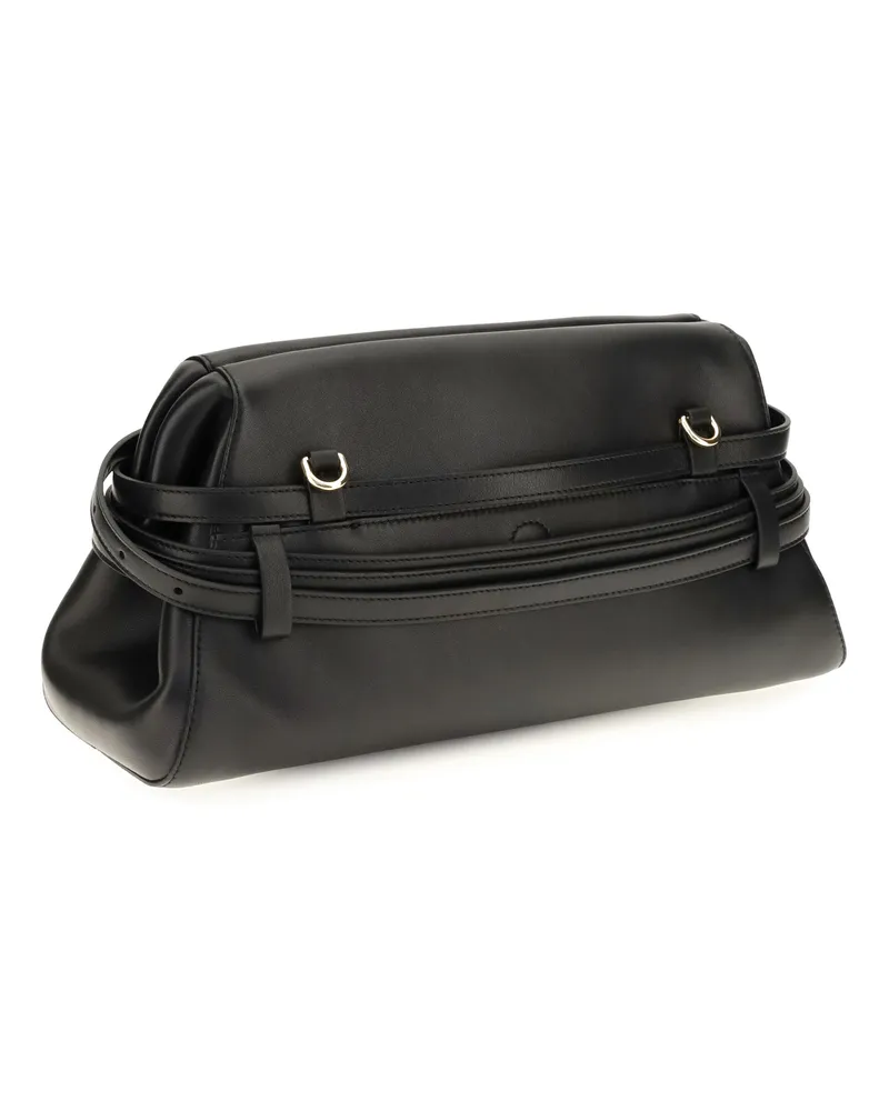Moschino Women's Handbag Nappa Black Leather Shoulder Bags Black