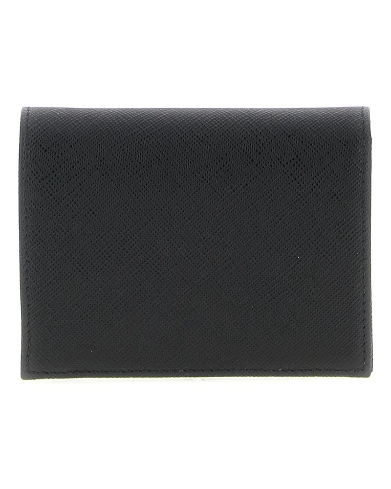 Prada Saffiano Leather Card Case — Black Black
