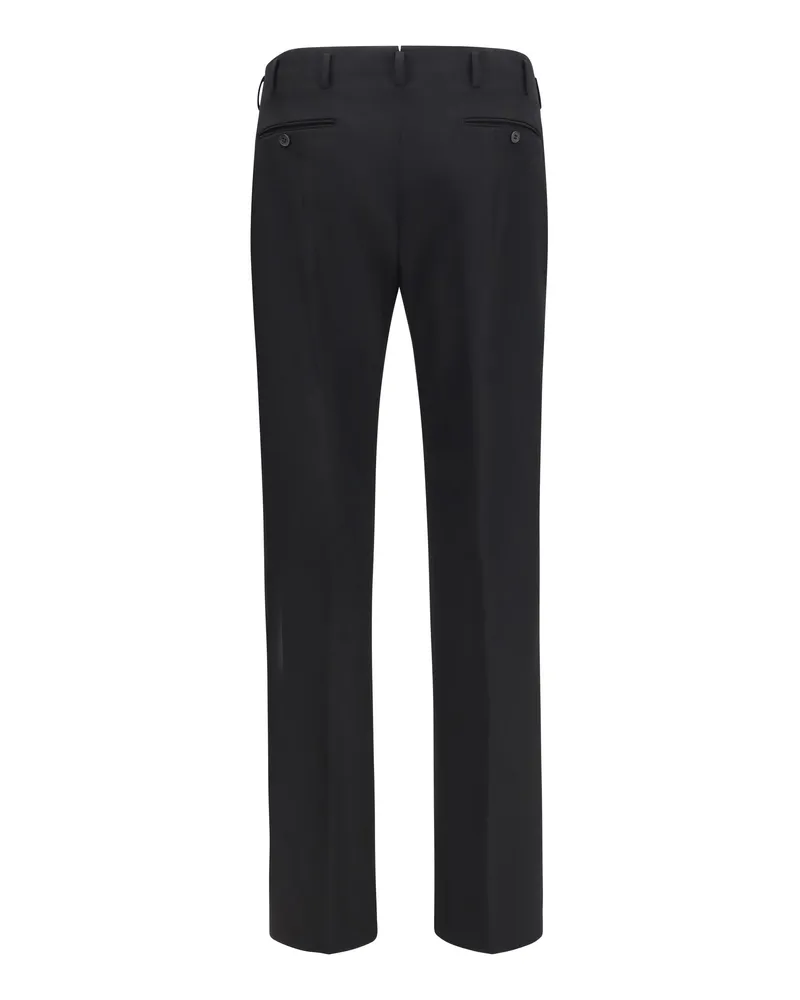 Prada Men's Tailored Trousers Nero Fleece Wool Ovis Aries Nero