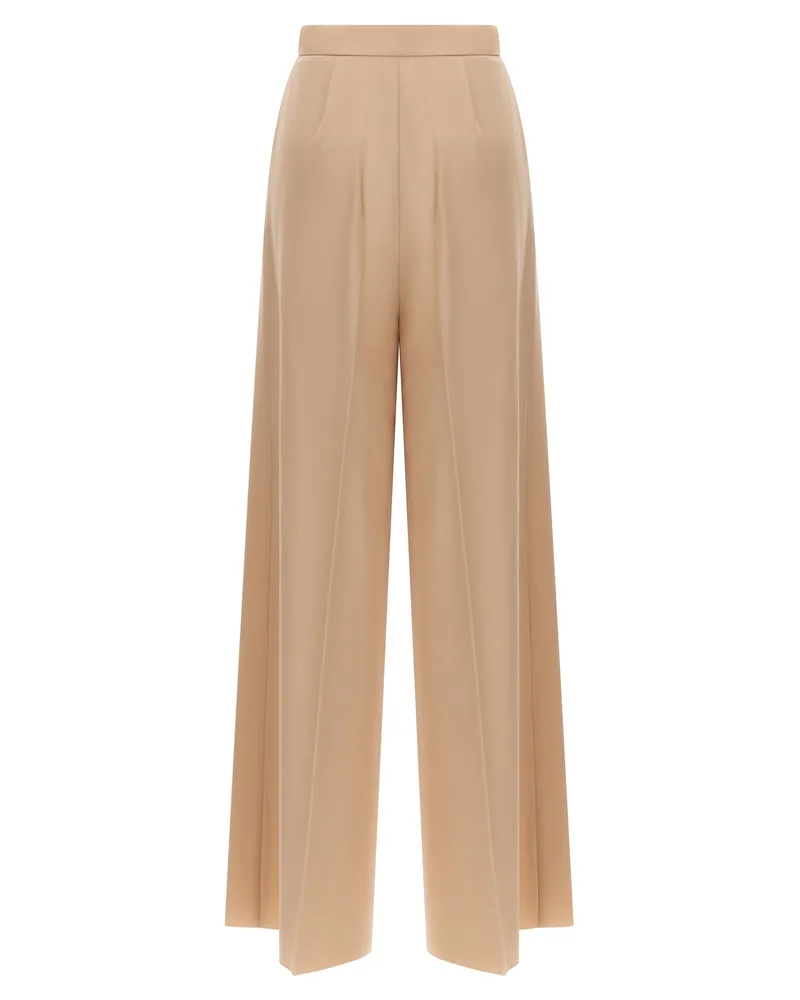 Max Mara Women's Beige Virgin Wool Casual Pants Beige
