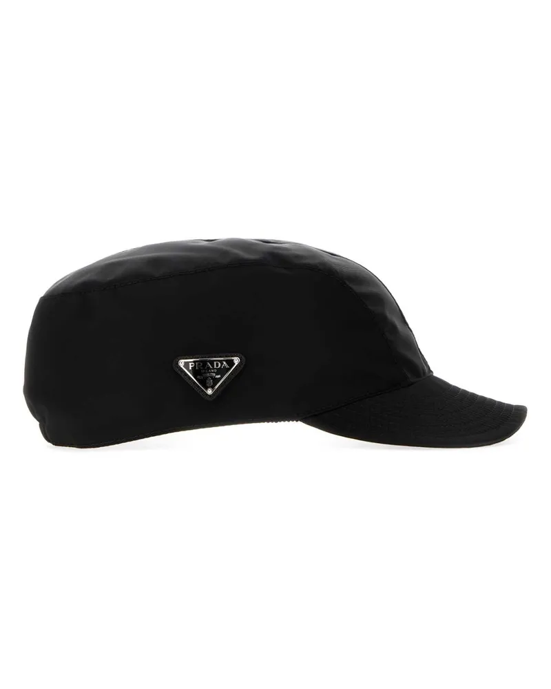 Prada Men's Black Re-Nylon Baseball Cap Nero Cappelli Hat Black