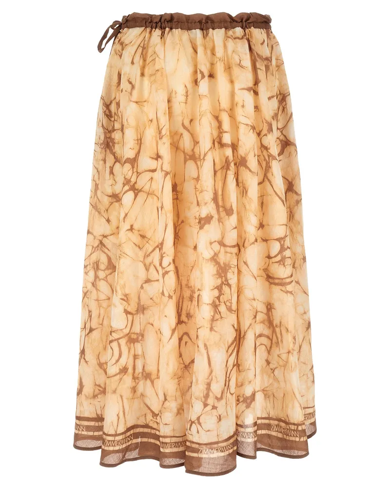 Zimmermann Indra Skirt — Beige Beige