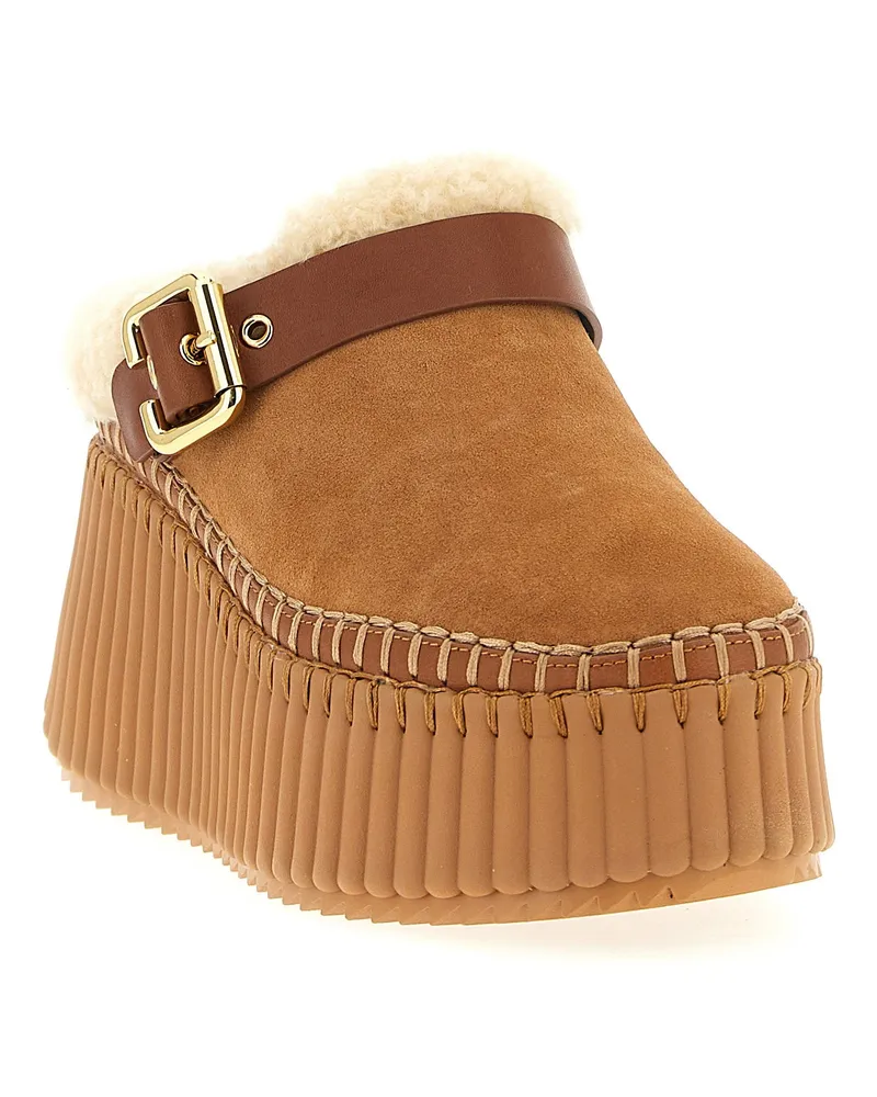 Chloé Nama Slipper — Camel Camel
