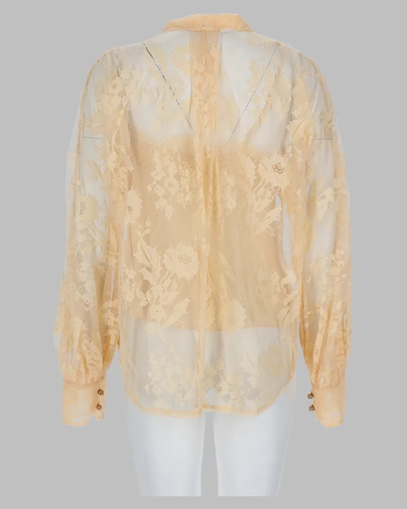 Zimmermann Lace Blouse — Beige Beige
