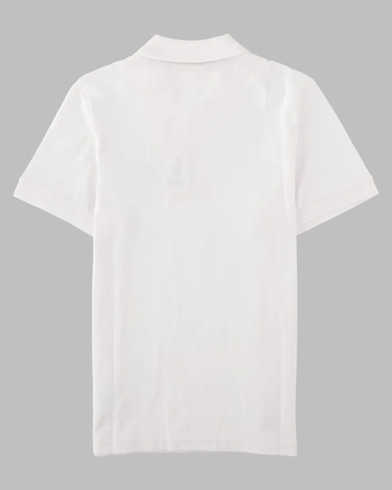 HUGO BOSS Logo Cotton Polo Shirt — White White