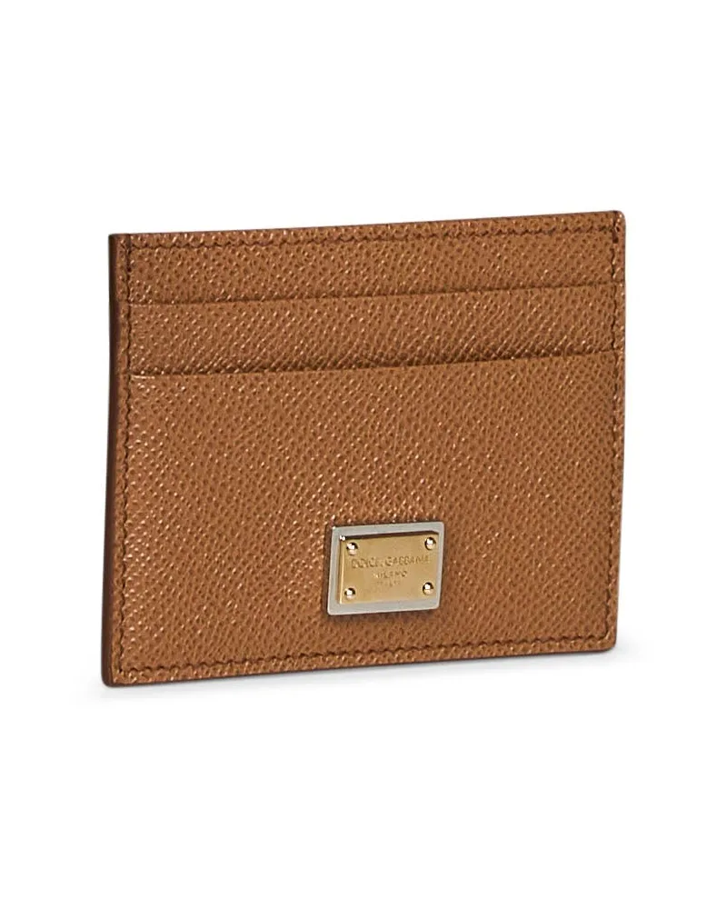 Dolce & Gabbana Women's Card Holder Dauphine Caramel Calf Leather Wallets & Purses Caramel