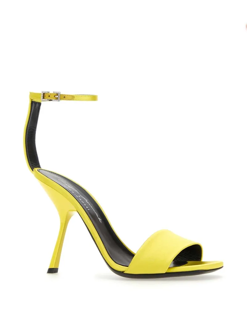 Sergio Rossi Women's Yellow Satin Sandals Sandali Yellow