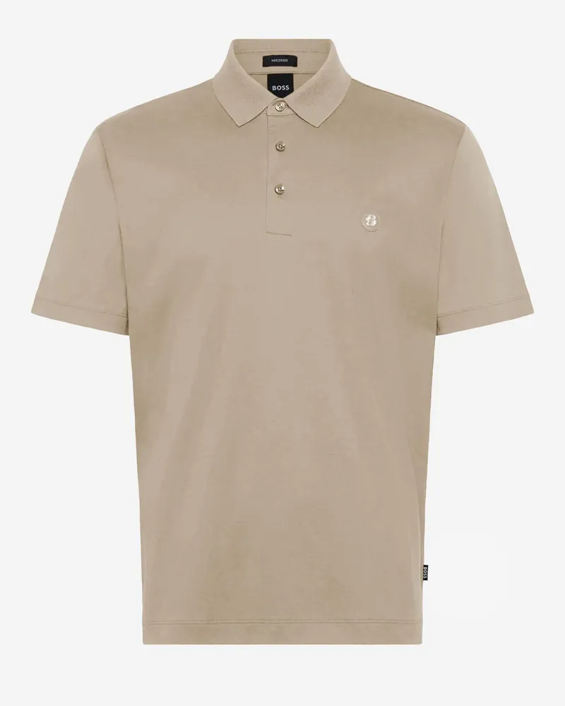 HUGO BOSS Men's Polo Shirt Cotton Beige T-shirts And Polos Beige