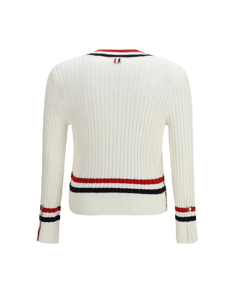 Thom Browne Men's White Cotton Sweatshirt Clothing White