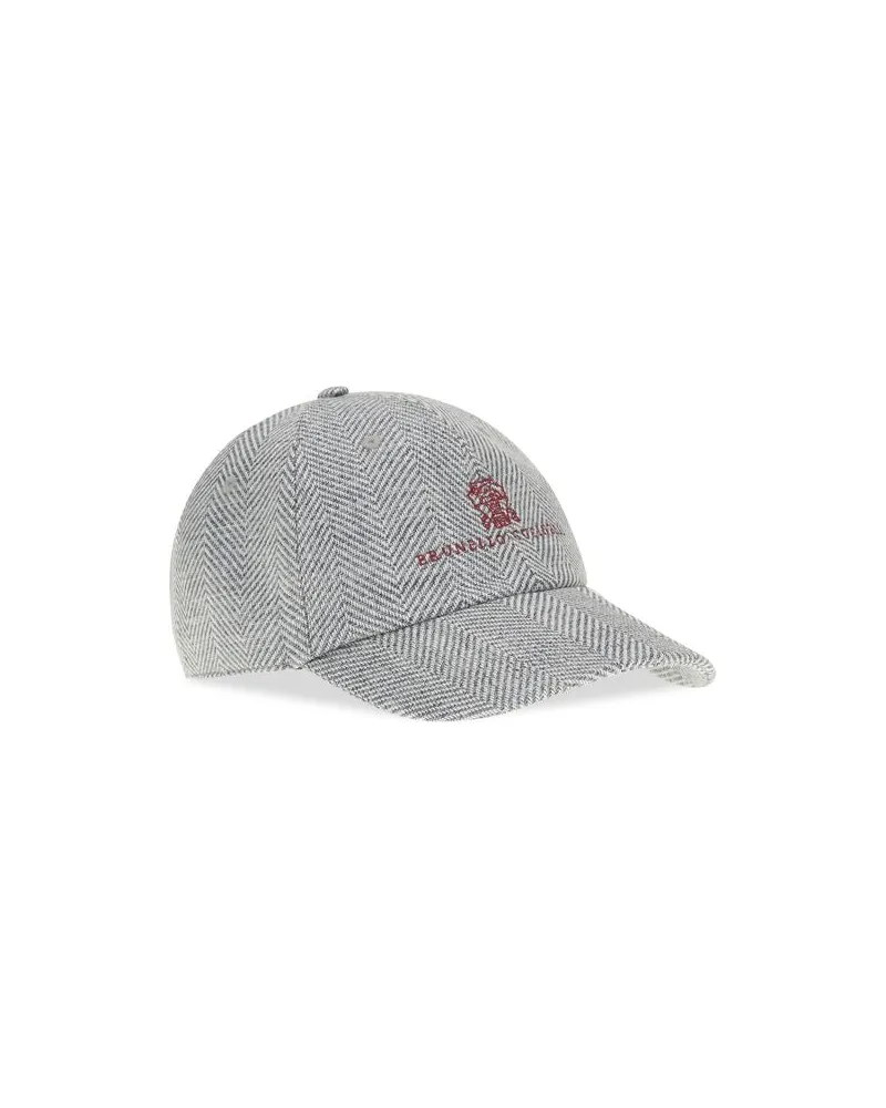 Brunello Cucinelli BRMV4549850CVS87BB Baseball Cap — Gray Gray