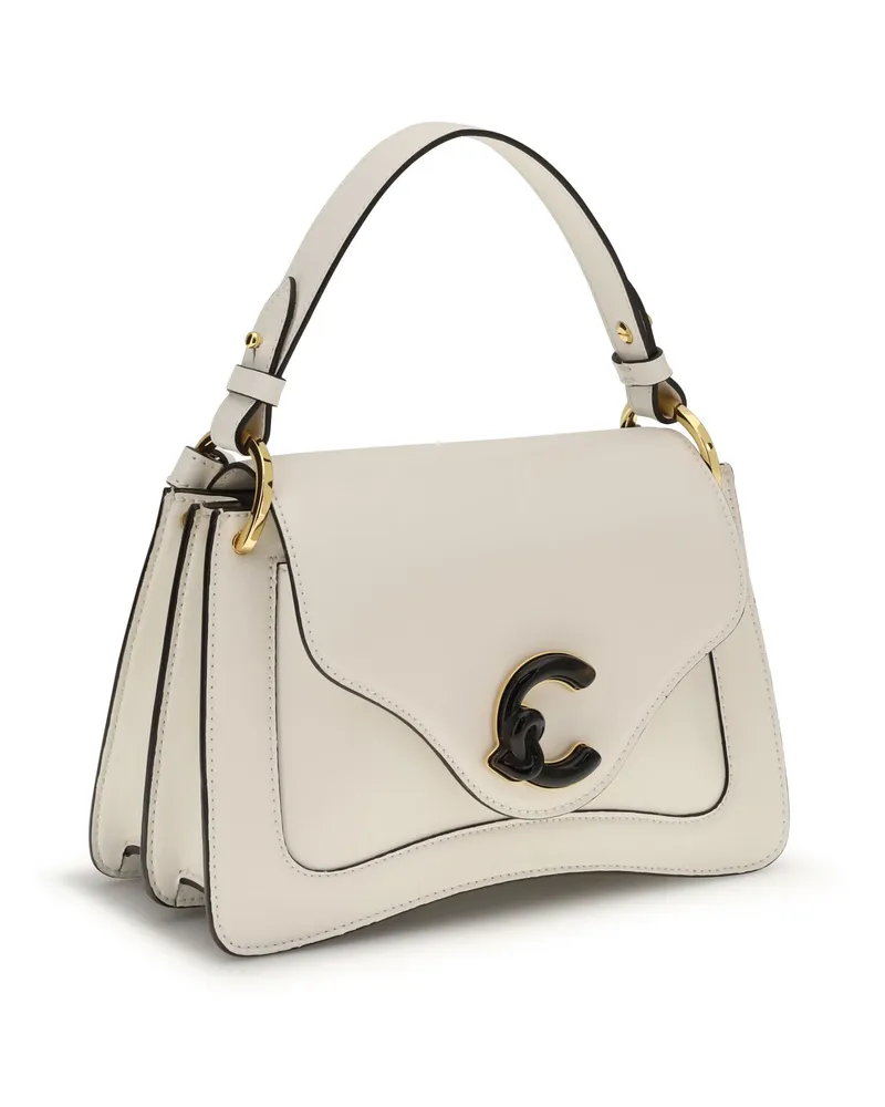 Coccinelle Women's C-Me Shoulder Bag Pearl Calf Leather Bos Taurus Beige