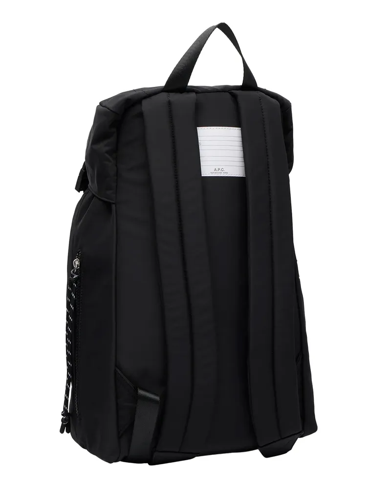 A.P.C. Unisex Backpack Trek 2.0 Black Nylon Backpacks Black